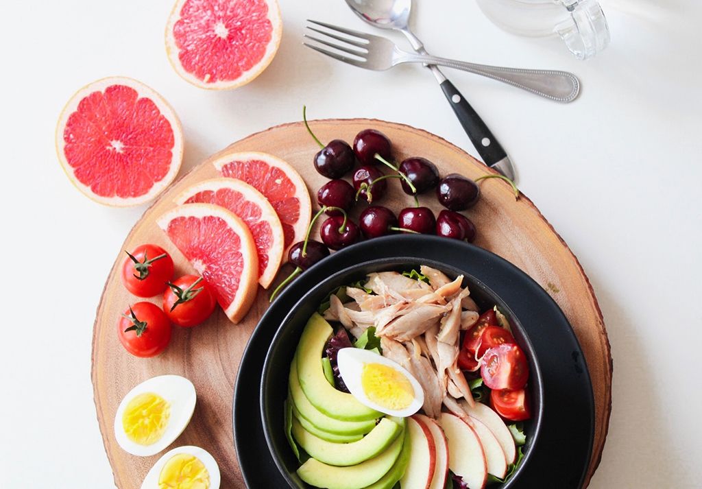 Almuerzo saludable con frutas